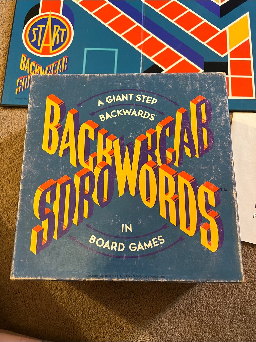 Tart Backward Words Party Game - Blue/Yellow/Purple